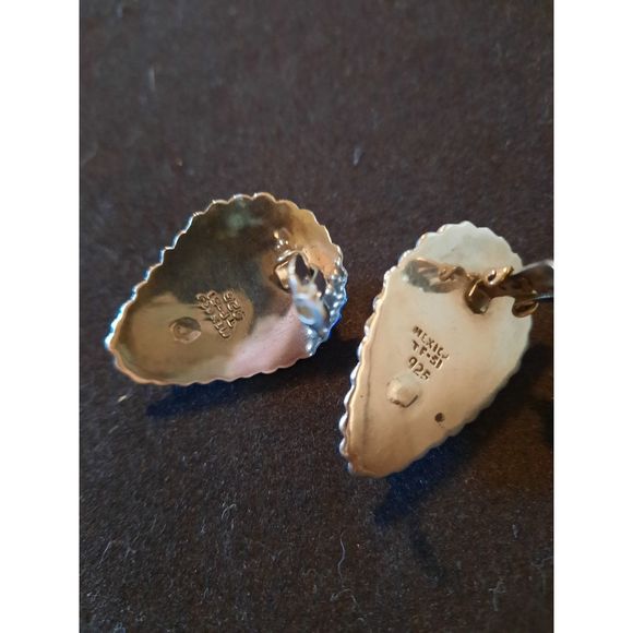 Azurite Lapis Sterling Silver Teardrop Solitaire Earrings - Picture 3 of 6